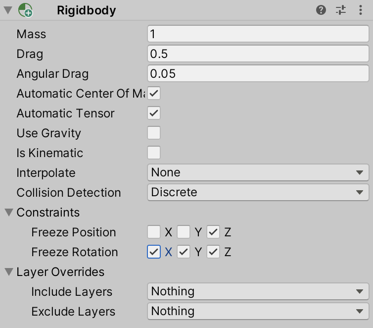 Add Rigidbody component to spaceship GameObject