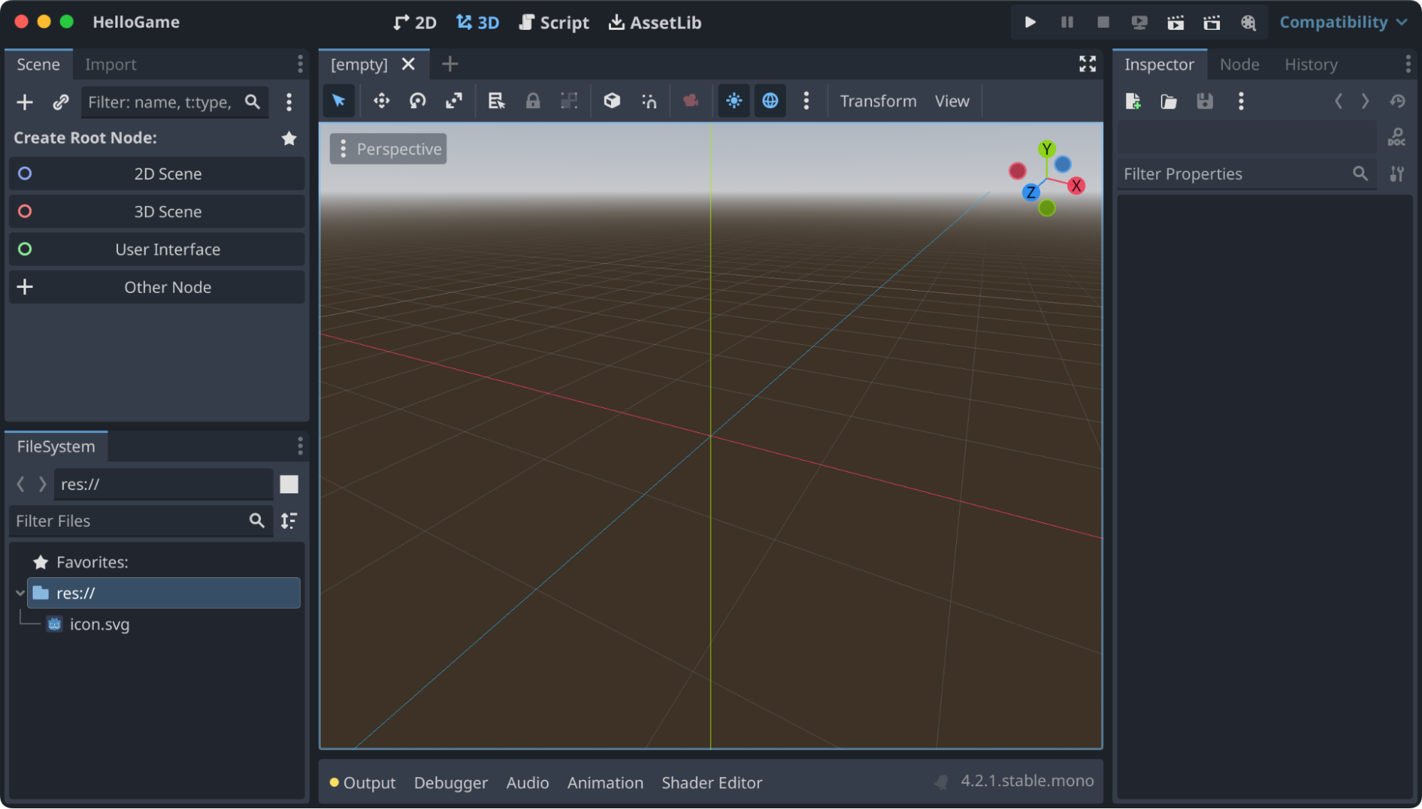 Godot Game Engine editor