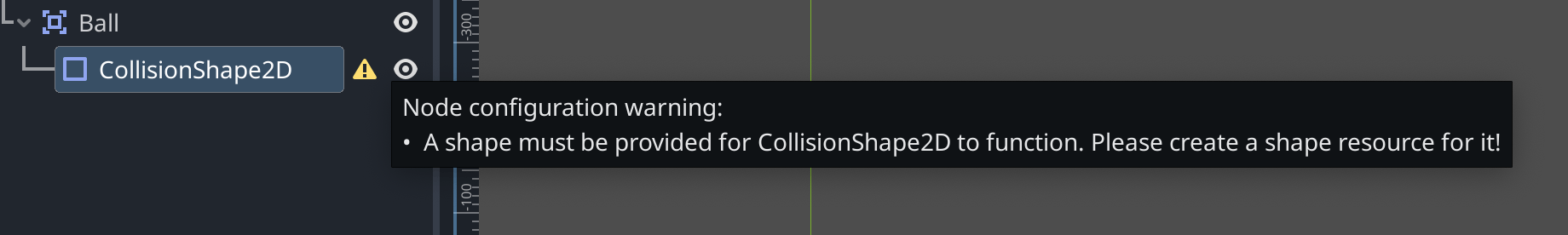 Node configuration warning: a shape must be provided