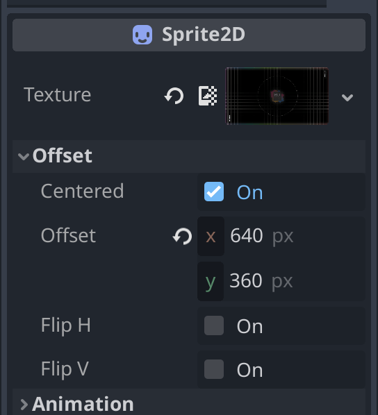 Sprite2D in inspector