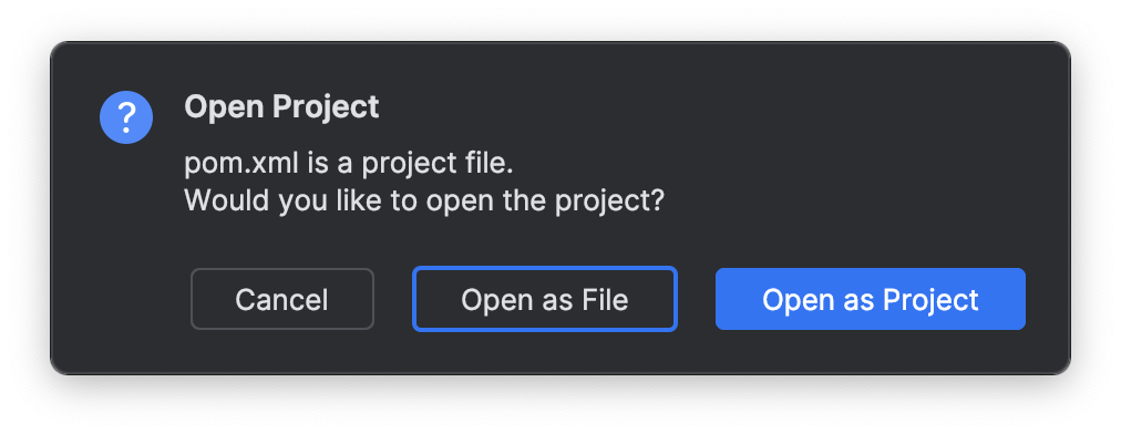 Open as Project