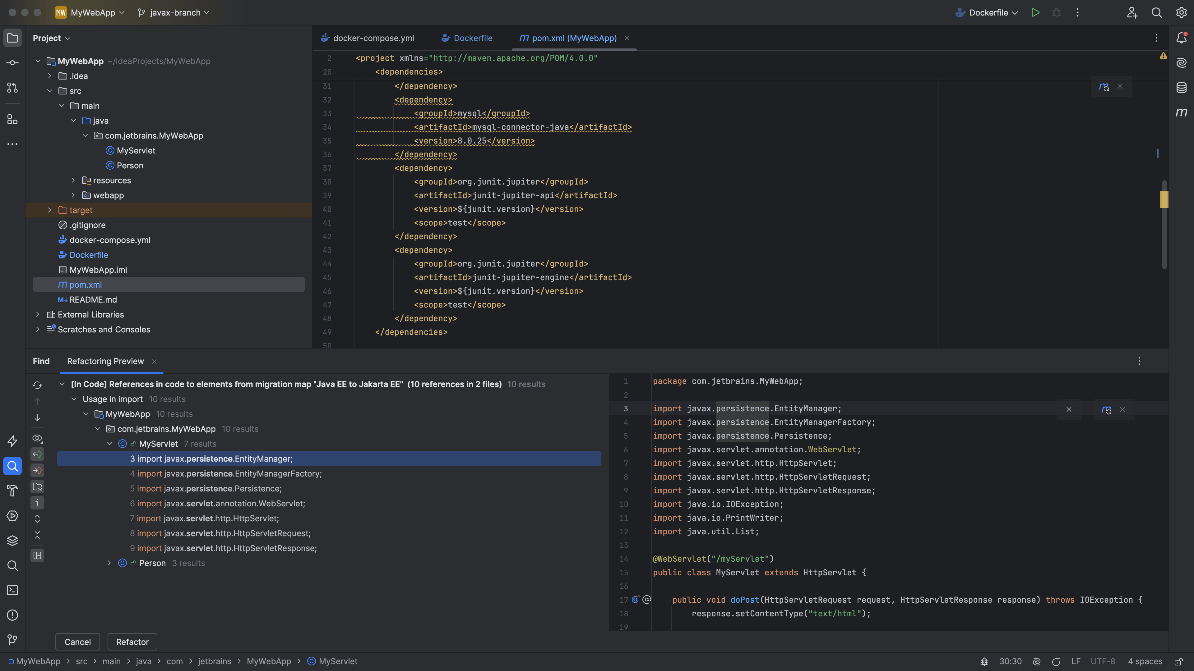 IntelliJ IDEA Refactoring Preview