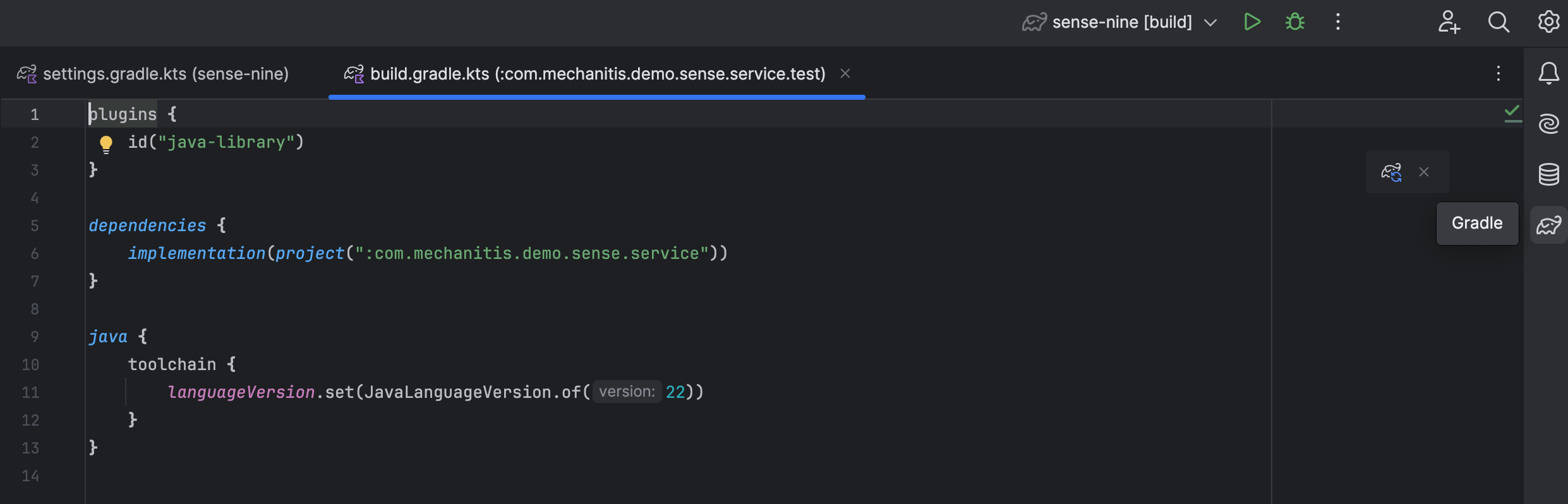 The Gradle Tool Window