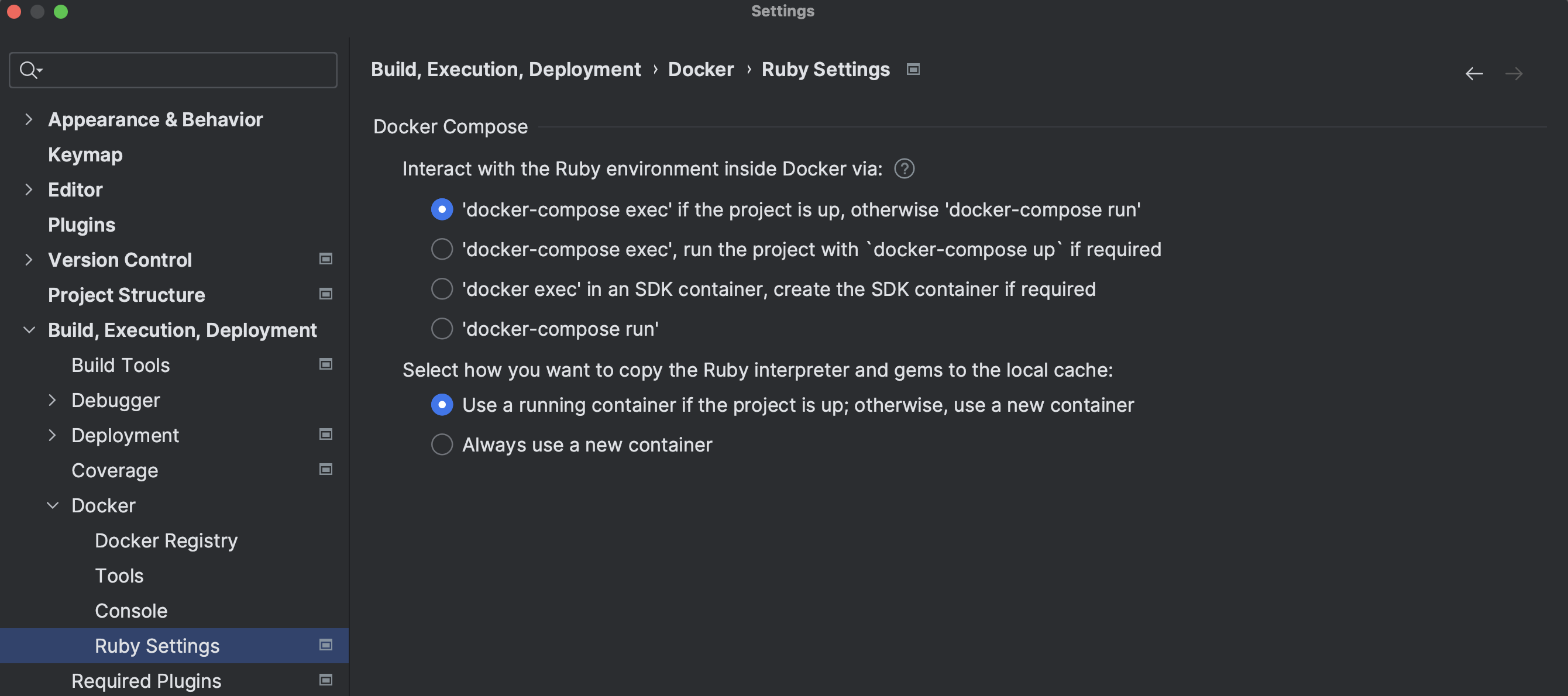 改进了 Docker 和 Docker-compose SDK 的 gem 同步