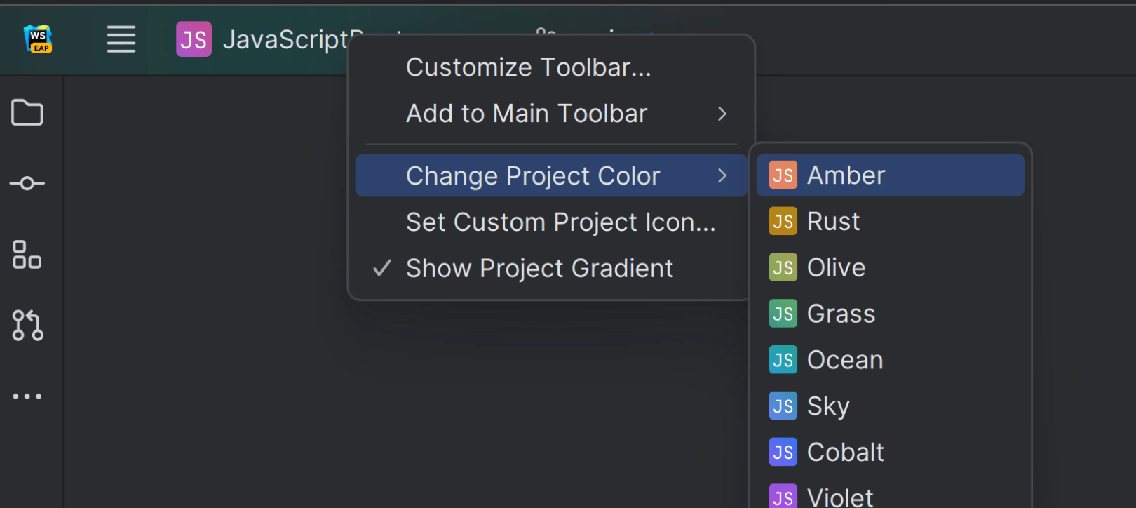 新 UI：彩色项目标题